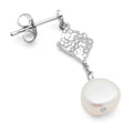 Boheme Pearl earring 1 pcs - Silver Plated
