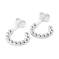 Color Ball Hoops Small pair - Silver Plated