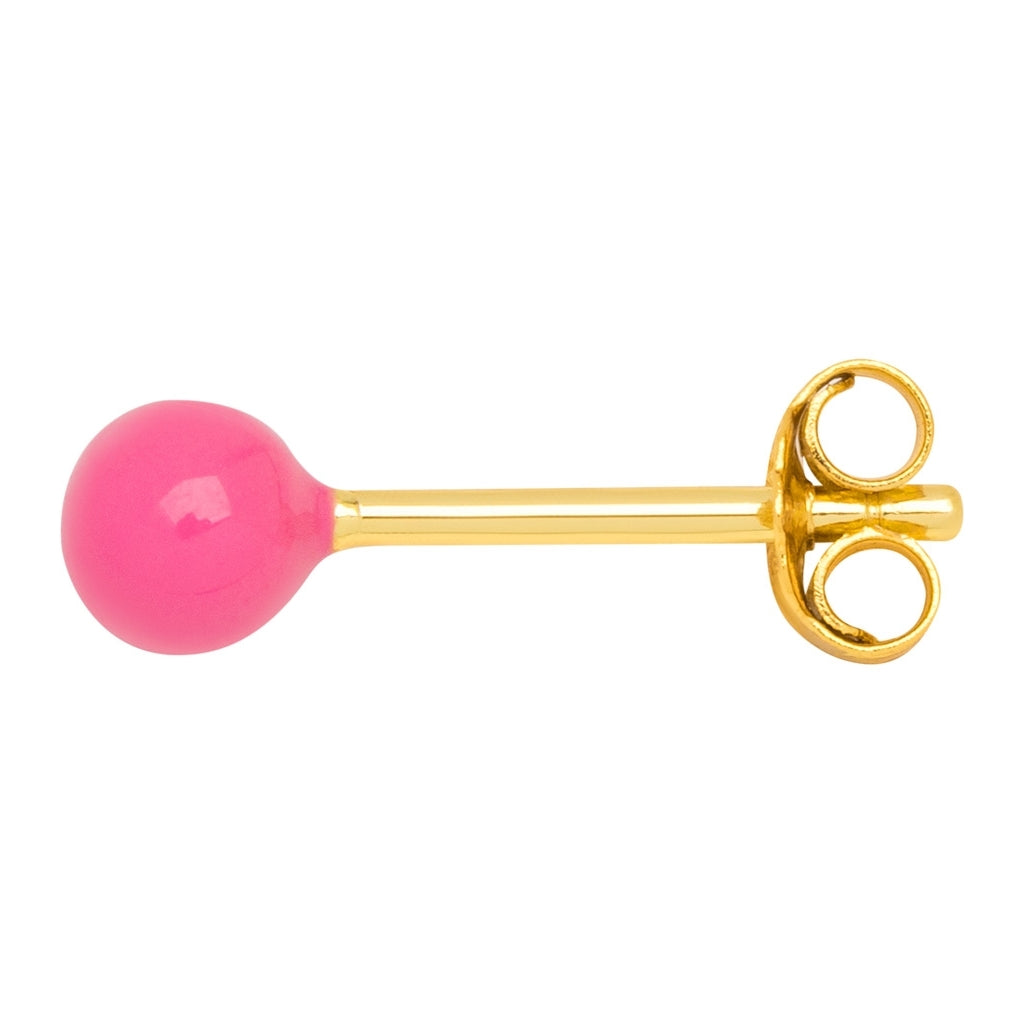 LULU Copenhagen Color Ball Medium earring 1 pcs Ear stud, 1 pcs Pink