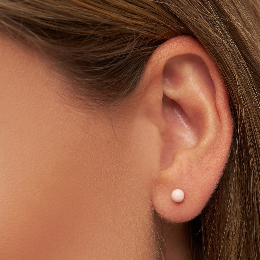 LULU Copenhagen Color Ball Medium earring 1 pcs Ear stud, 1 pcs Silk Light Pink