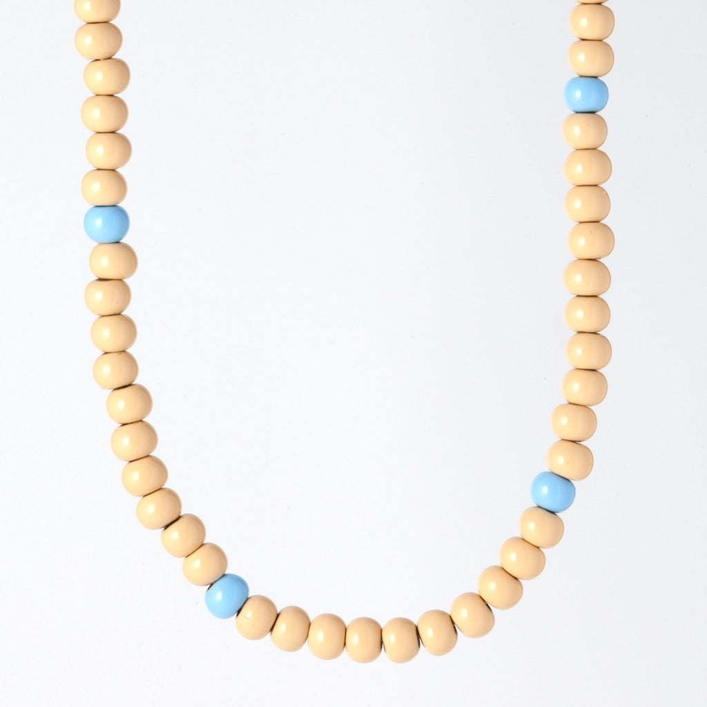 LULU Copenhagen Color Ball Necklace Short Necklaces Buttercream/Light Blue