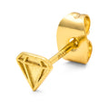 Diamond Cut Small earring 1 pcs - Gold plated