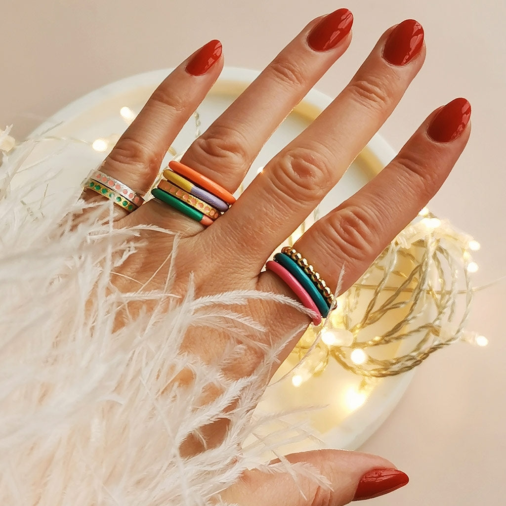 Gorgeous multicolored ring hotsell