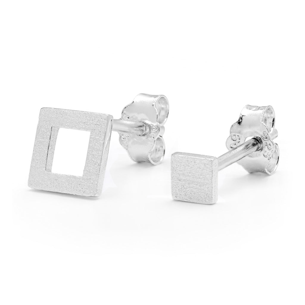 LULU Copenhagen Family Square - pair Earrings, pairs Silver