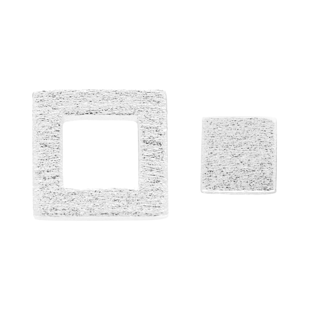 LULU Copenhagen Family Square - pair Earrings, pairs Silver