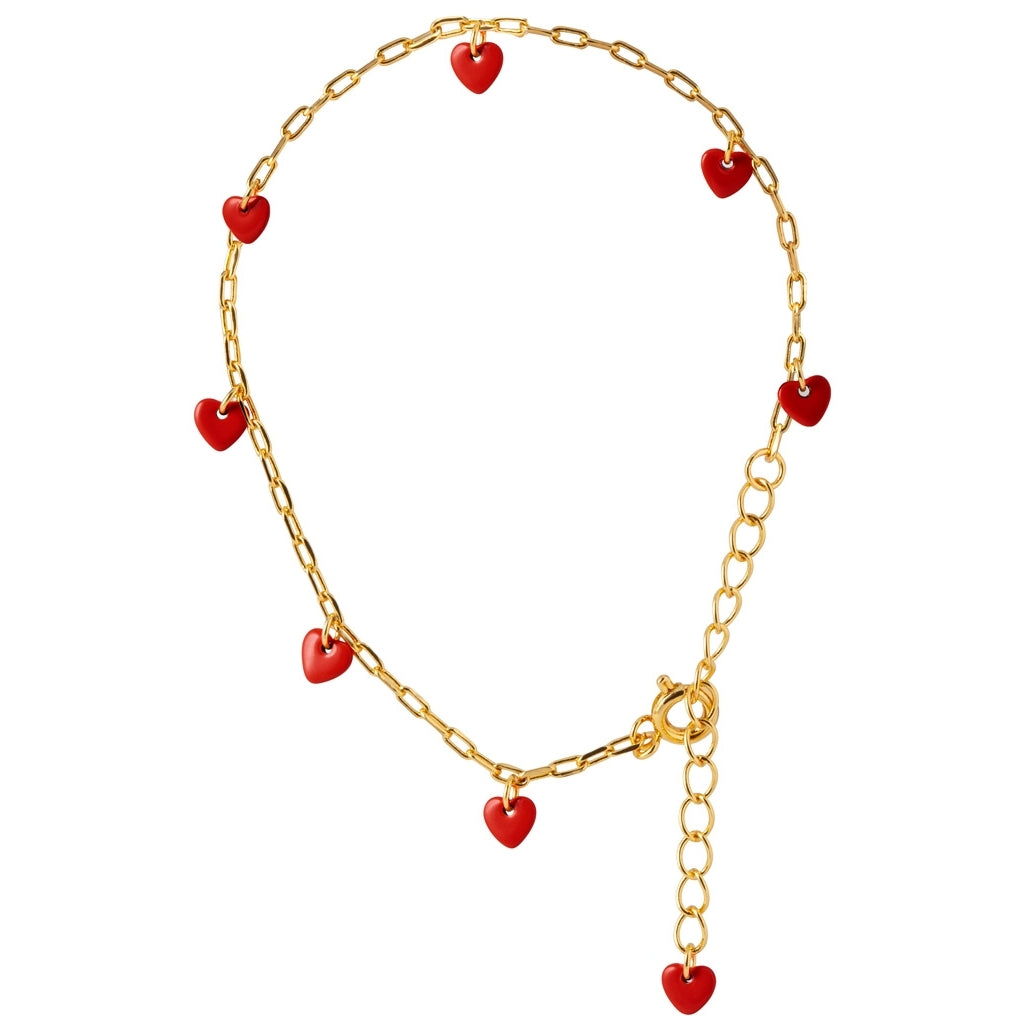 LULU Copenhagen Love U Bracelet gold plated Bracelets Passion Red