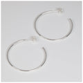 Non Hoops Large pair shiny - Silver Plated