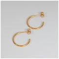 Non Hoops Medium pair shiny - Gold plated