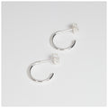 Non Hoops Small pair shiny - Silver Plated