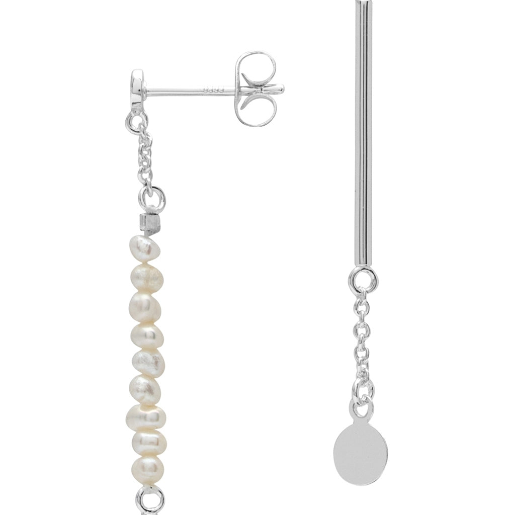 LULU Copenhagen Pearls & Pin 1 pcs Ear stud, 1 pcs Silver Plated
