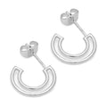 Shape Hoops Pair - Silver Plated