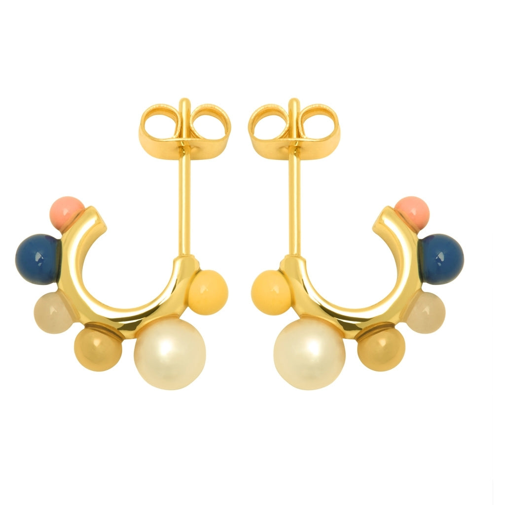 LULU Copenhagen Space Hoops Pair gold plated Hoops Gold plated