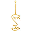 Topping Long Woman earring 1 pcs - Gold plated