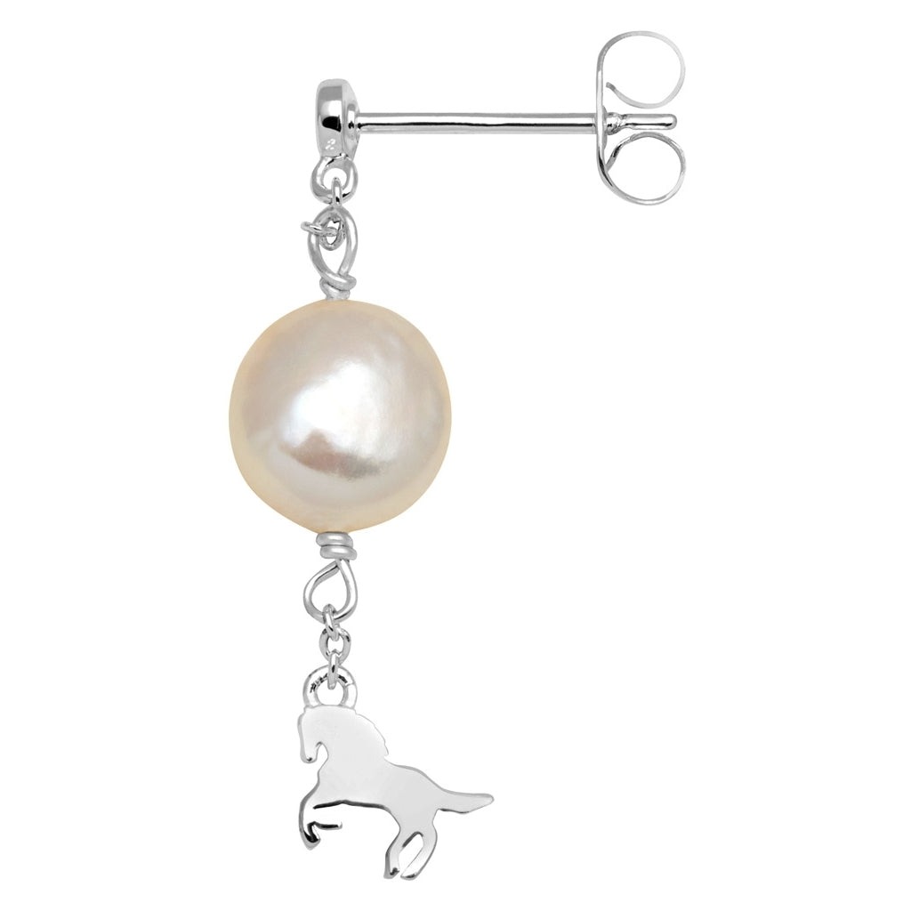 LULU Copenhagen Wild Horse Pearl 1 pcs Ear stud, 1 pcs Silver Plated