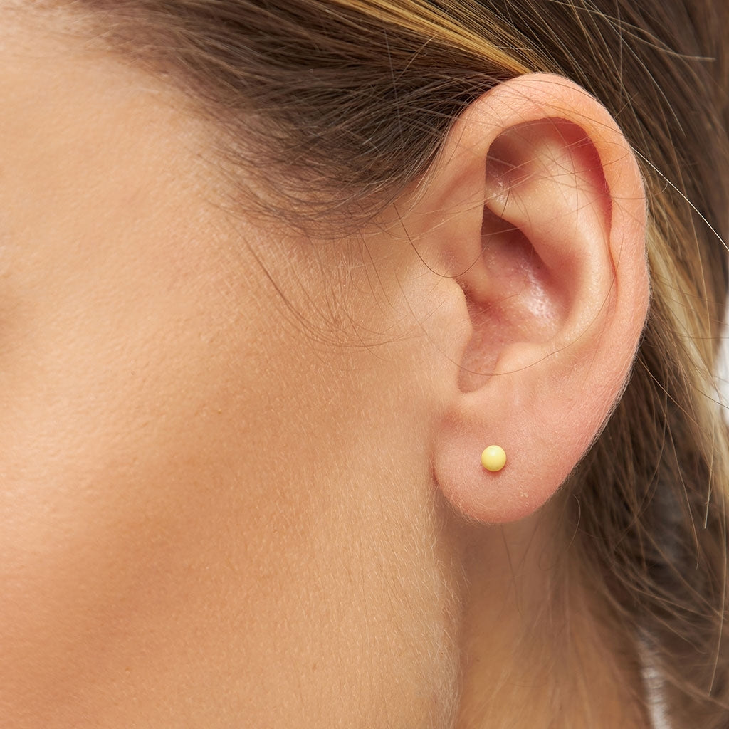 LULU Copenhagen Color Ball earring 1 pcs Ear stud, 1 pcs Yellow